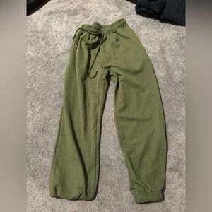 Green jogger pants
